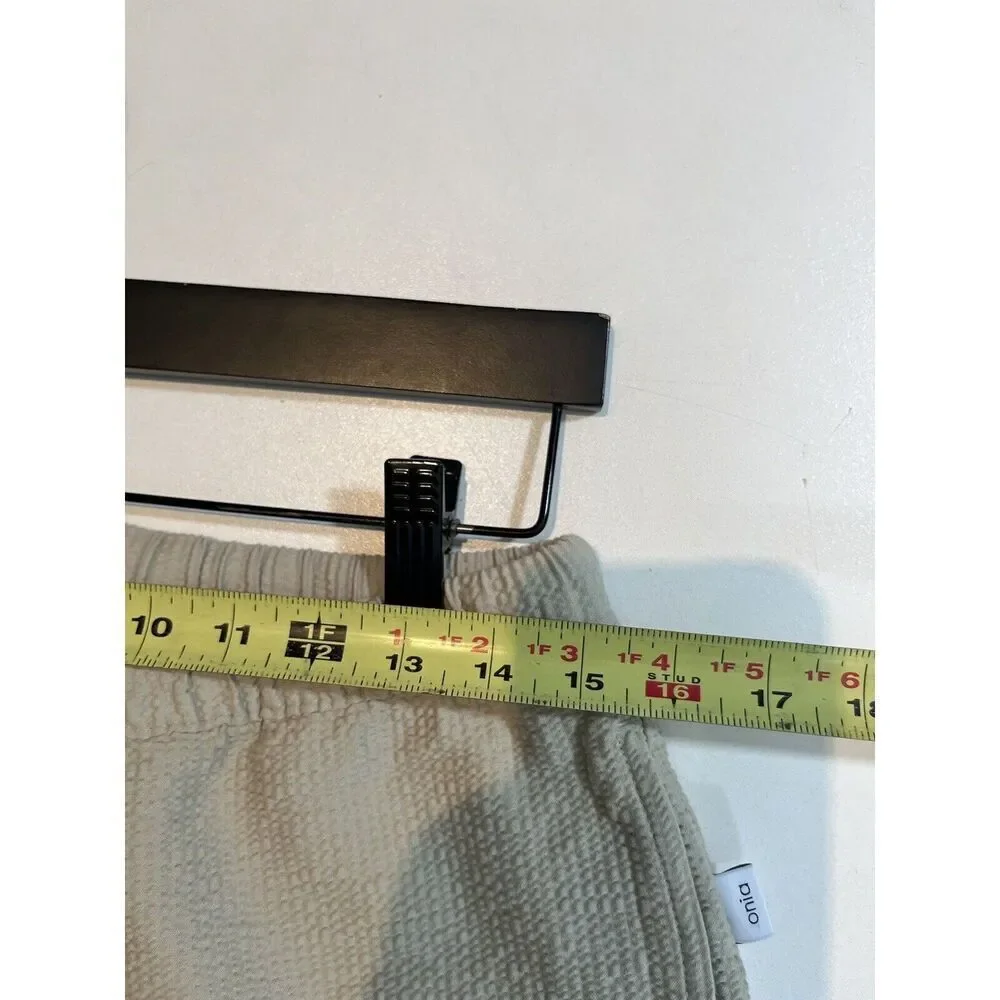 Onia‎ Jogger Pants Mens S Beige Cotton Textured Drawstring