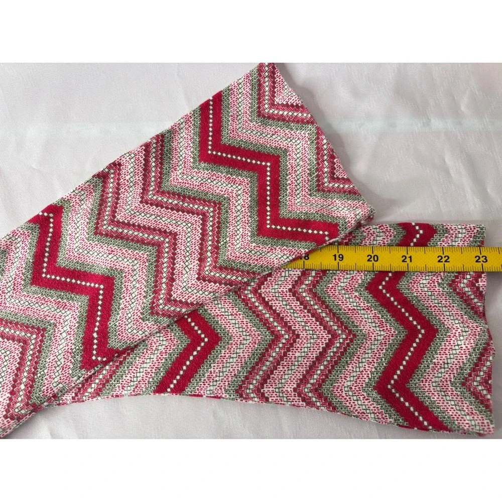 BedHead Womens Red Chevron Cotton Pajama Matching Set Sz M Cozy Sleepwear Preppy