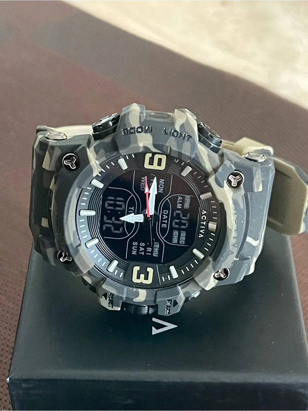 Activa Vulkor X Invicta Analog Digital Men's Watch - 53mm. Camouflage. Tan, new