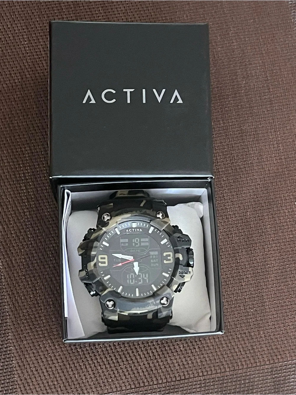 Activa Vulkor X Invicta Analog Digital Men's Watch - 53mm. Camouflage. Tan, new