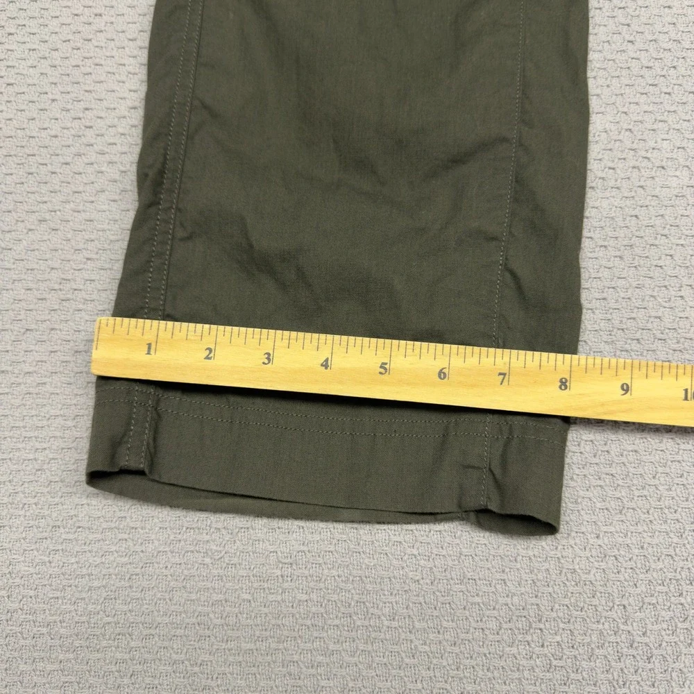 Black Diamond Pants Mens Medium Green Cotton Nylon Belted Hiking Climbing Cargo