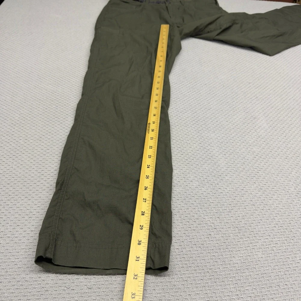 Black Diamond Pants Mens Medium Green Cotton Nylon Belted Hiking Climbing Cargo