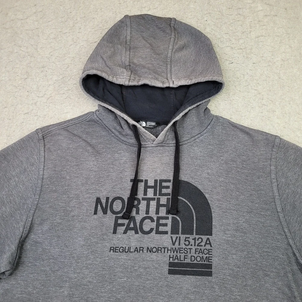 The North Face Hoodie Mens‎ XL Gray Pullover Faded Distressed Workwear