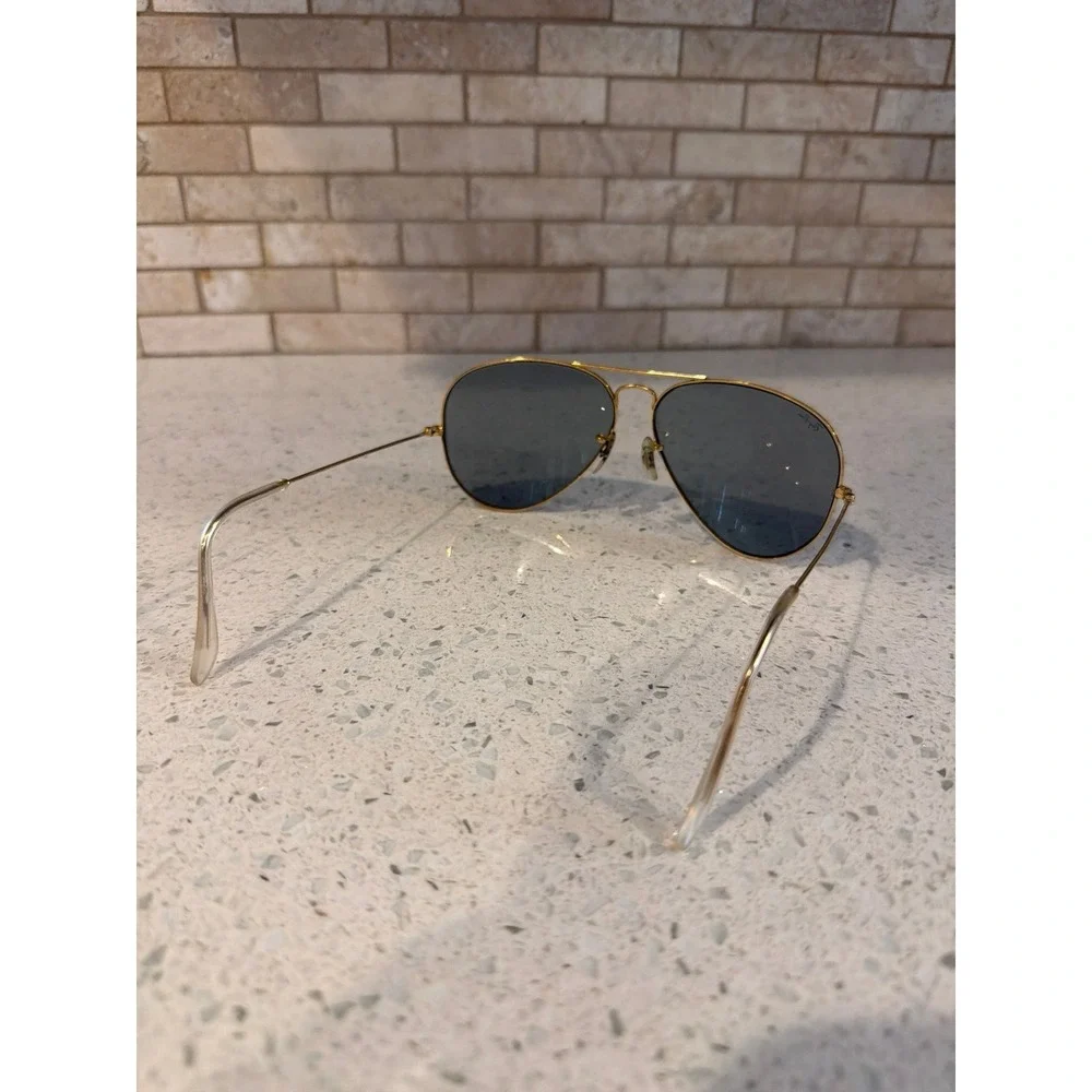 Vintage Bausch & Lomb‎ Ray Ban Aviator Sunglasses BL Green Lenses Gold Frame USA